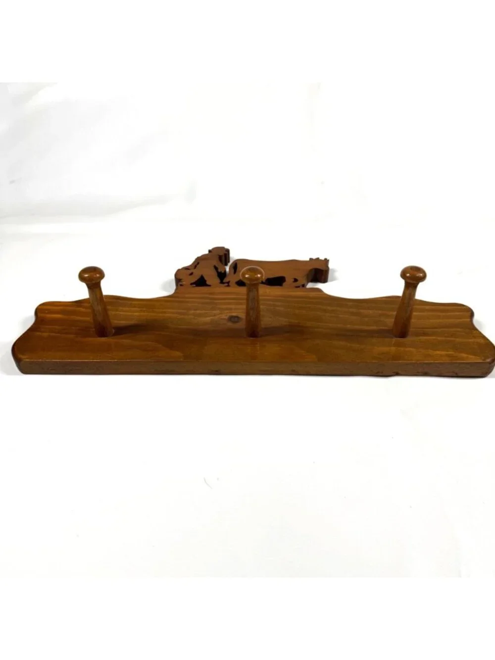 Vintage Coat Rack Wood Pegs Wall Hook Dairy Farmer Rustic Decor Farmhouse